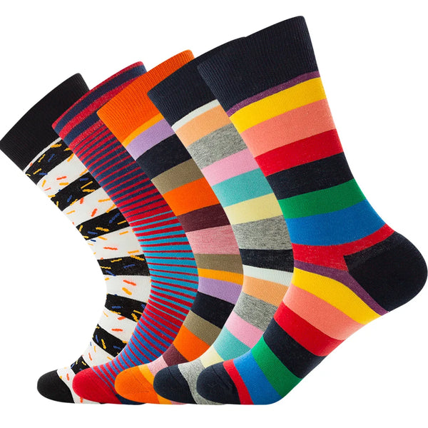 Premium Colorful Socks - Casual 5 Pairs